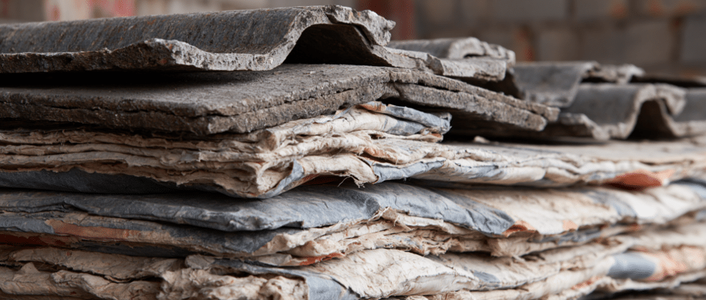 A picture of some asbestos laced materials on display.